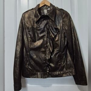 Womens Solo Moda Metallic Jacket Size 10